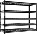 5-Tier 60" W X 24" D X 72" H Storage Shelves 3000LBS Garage Shelving Metal by cynnda