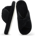 Chantomoo Slippers for Women Memory Foam House Bedroom Corduroy Bow Crossbands by Chantomoo