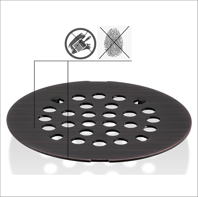 rrajj 4-1/4 Inch Round Snap-in Shower Floor Drain Cover Replacement Cover - Image 3