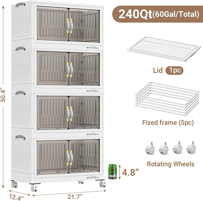 BROVIEW 240Qt Stackable Storage Bins - Image 2