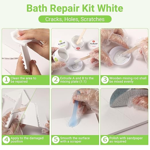 Tub Repair Porcelain Repair Kit, Crack Repair Kit - Image 2