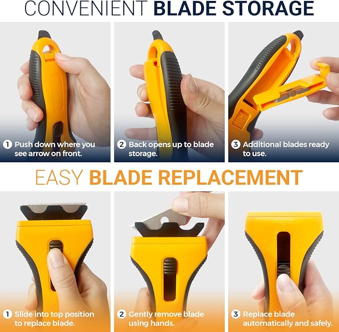 Razor Blade Scraper Tool With 15 Extra Blades - Image 7
