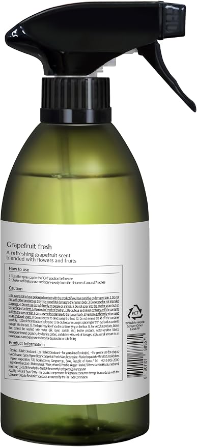 PIGEON Fabric Refresher, Grapefruit & Peach, Odor Eliminator - Image 8