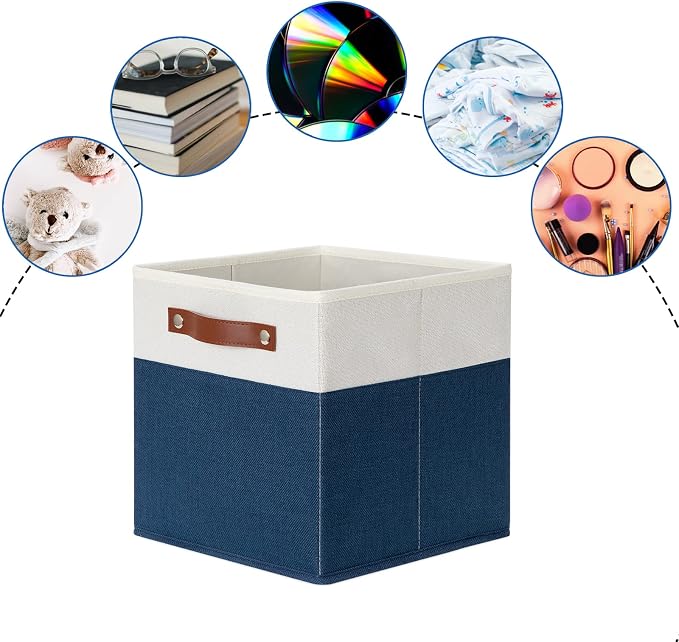 DULLEMELO Fabric Bins for Cube 11x11, Gift Baskets Empty for Boy Girl Mother - Image 6