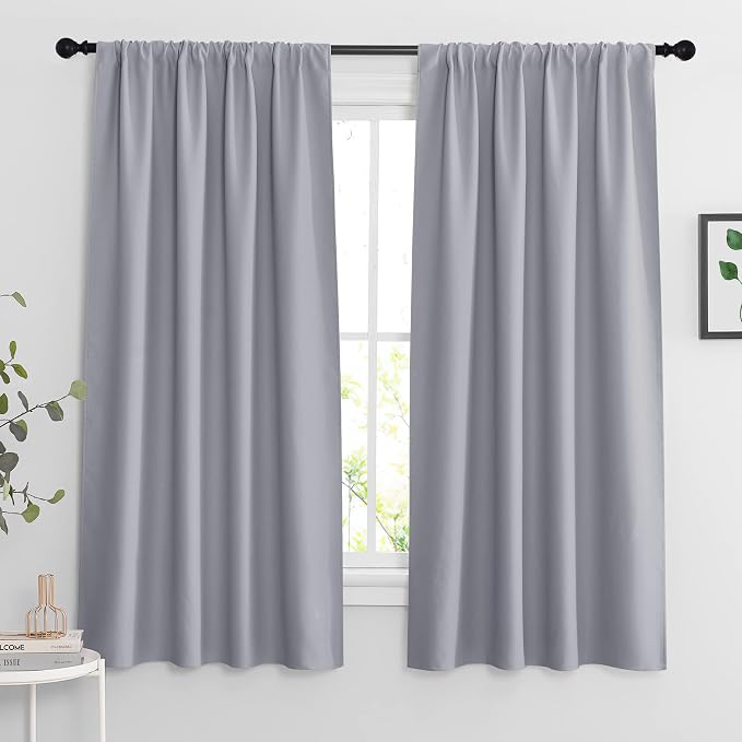 RYB HOME Blackout Curtains 63 inches Long by RYBHOME