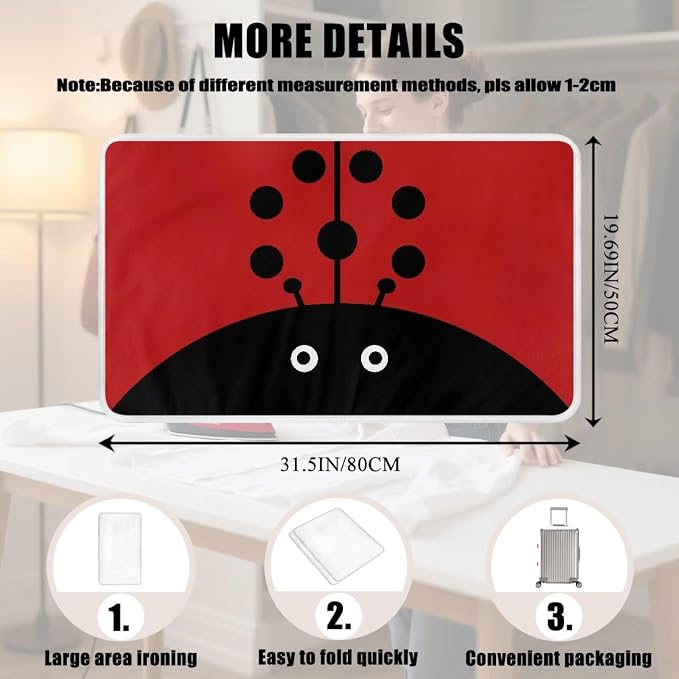 Cute Iron Mat Blanket Travel Foldable Ladybugs Ironing Pad Fabric Ironing Board - Image 7