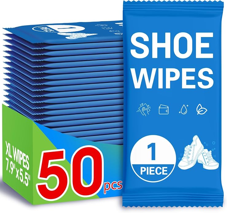 AROIC 50 Pack Shoe Cleaner Wipes, Sneaker Quick Wipes Heavy Duty Stain Removal by AROIC