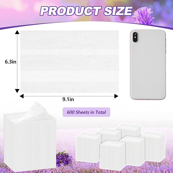 600 Count Dryer Sheets Fabric Softener Fresh Scent Dryer Sheets Bulk Naturally - Image 2