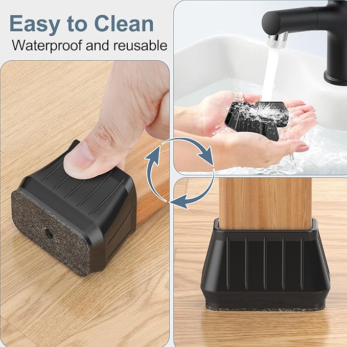 24PCS Rectangular Chair Leg Floor Protectors - Image 6