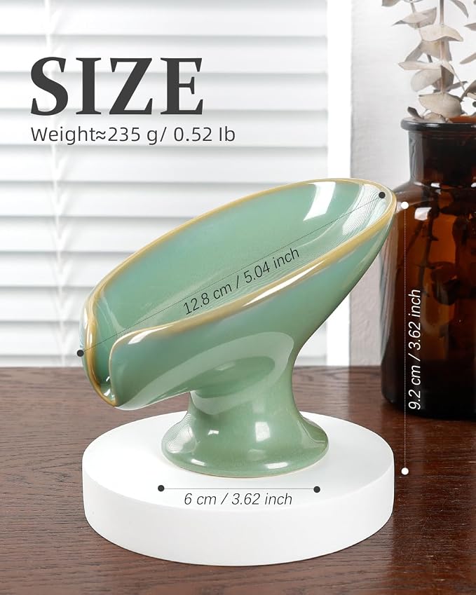 Soap Dish, Self Draining Bar Soap Holder - Image 3