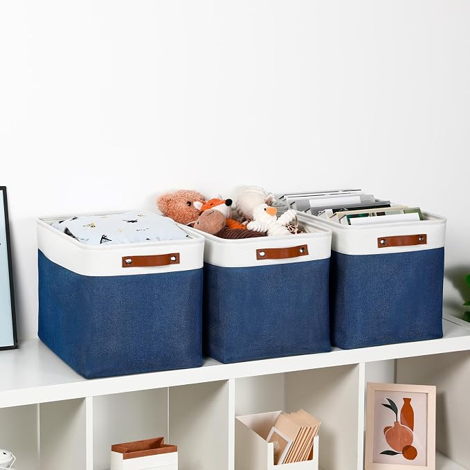 DULLEMELO Large Storage Baskets, Fabric Storage Bins - Image 3