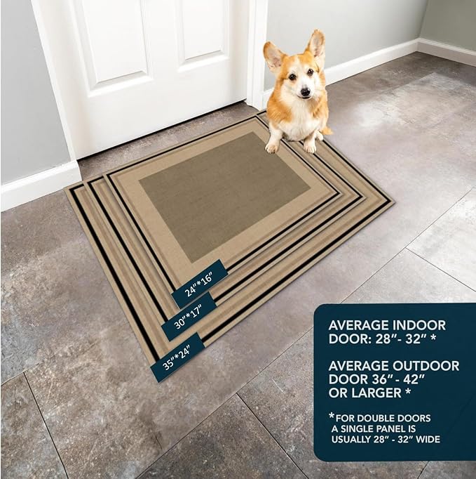 Ultra Thin Door Mat Indoor Entrance, 1/10 in Thin Door Mats - Image 8