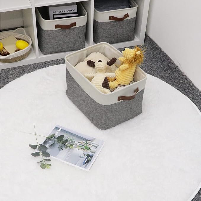 HNZIGE Fabric Storage Baskets for Shelves Large Collapsible Storage Baskets for - Image 7