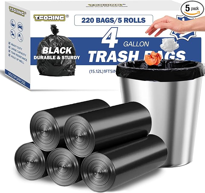 Small Trash Bags 4 Gallon by TFORING%C2%AE