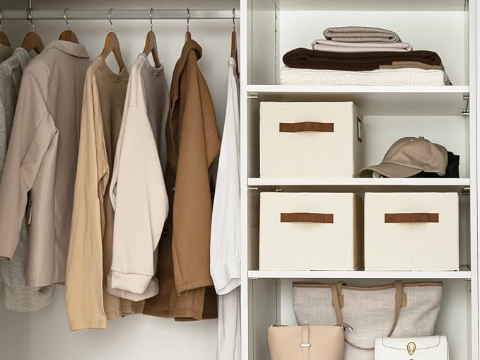 StorageWorks Storage Baskets for Shelves, Foldable Fabric Closet Storage Bins - Image 4