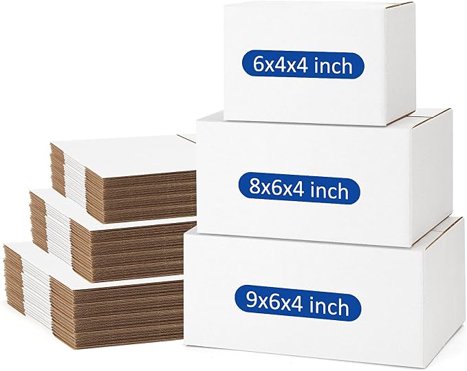 Assorted-Sizes-Shipping-Boxes-45-Pack: 6x4x4 & 8x6x4 & 9x6x4 by POEVER