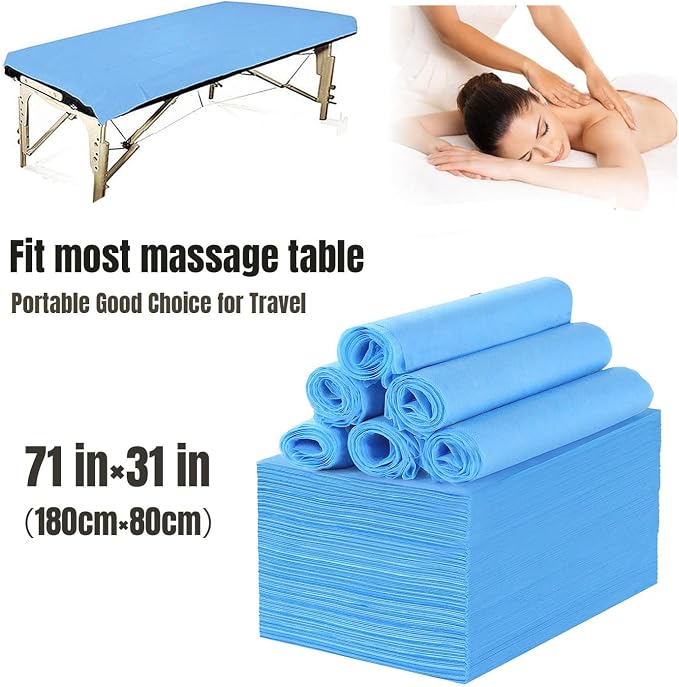 100 PCS Disposable Massage Table Sheets Spa Bed Covers 71"x31" -Non Woven - Image 6