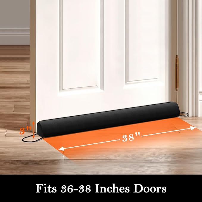 Sunolga 2-Pack 38" Door Draft Stopper Blocks Hot and Cold Air - Image 2