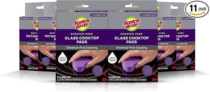 Scotch-Brite Glass Cooktop Pads, Scratch-Free & Non-Abrasive Scrubbers by Scotch-Brite