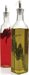 Circleware Villa Olive Oil and Vinegar Glass Dispenser Bottles, 16 oz. by Circleware