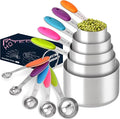 HOTEC 10-Pack Measuring Cups &Spoons Set, Kitchen Gadagets Cooking Baking by Hotec