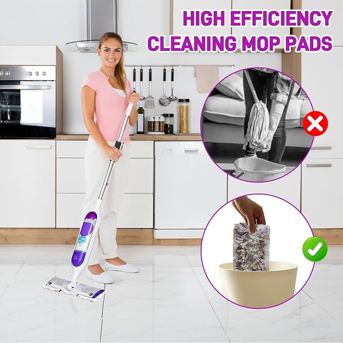 30-Pack Disposable Microfiber Power Mop Pad Refills Compatible - Image 8