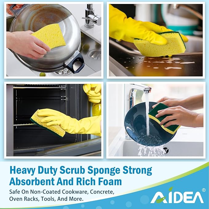 AIDEA Sponges Heavy Duty-12Count, Sponges Kitchen, Sponge - Image 6