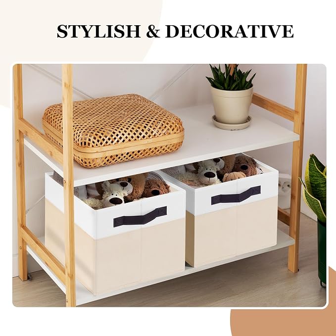 Criusia 4 Pack Baby Clothes Organizer Bins, Fabric Collapsible Storage Baskets - Image 4