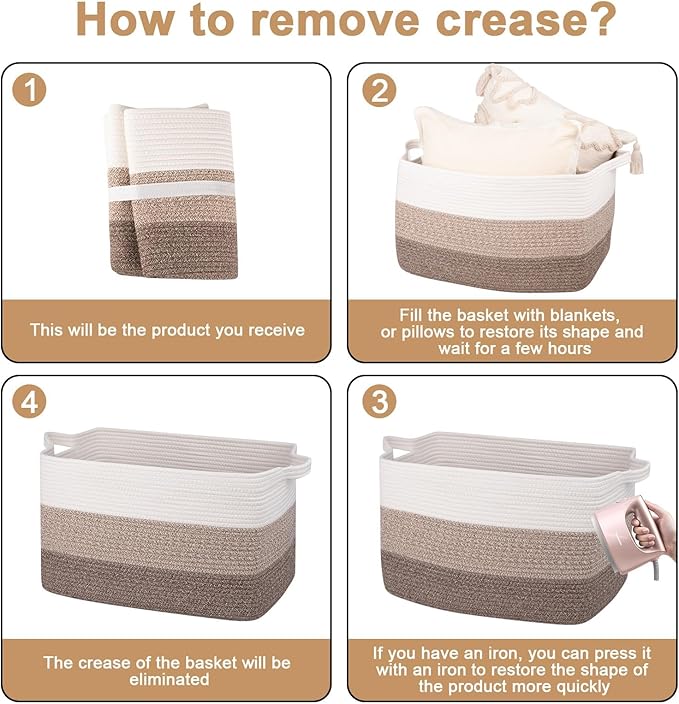 OIAHOMY Rectangle Woven Storage Basket - Image 6