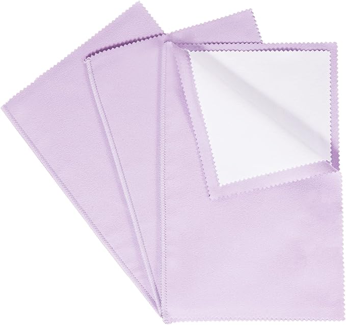 CATIFLIN 3PCS Purple Silver Polishing Cloths, Tarnish Remover, Reusable & Streak by CATIFLIN