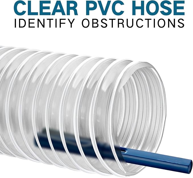 Heavy PVC Dust Collection Hose 6" x 10', Puncture Resistant PVC Dust Collection - Image 5