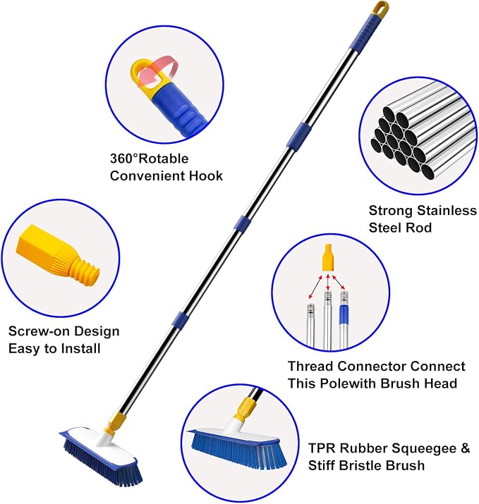 ITTAR 12" Wide Floor Scrub Brush - Image 6