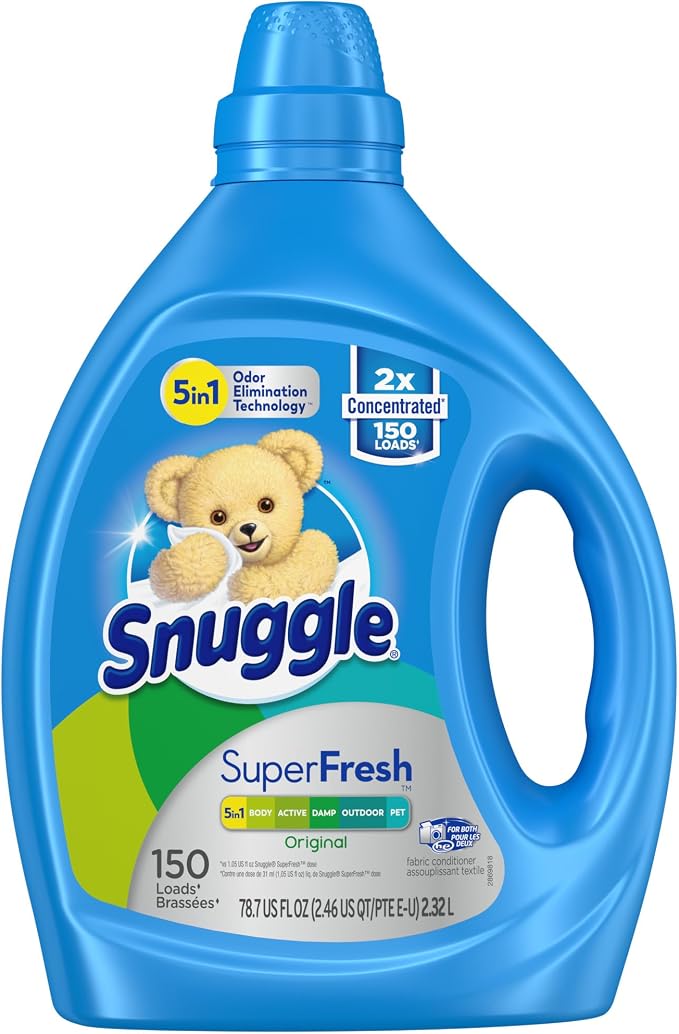 Snuggle Liquid Fabric Softener, SuperFresh Original, Eliminates Tough Odors by Snuggle