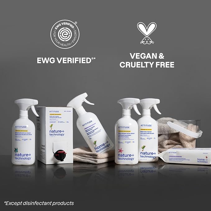 ATTITUDE Shower & Tile Cleaner Refill, EWG Verified, Plant-Based & Vegan - Image 6