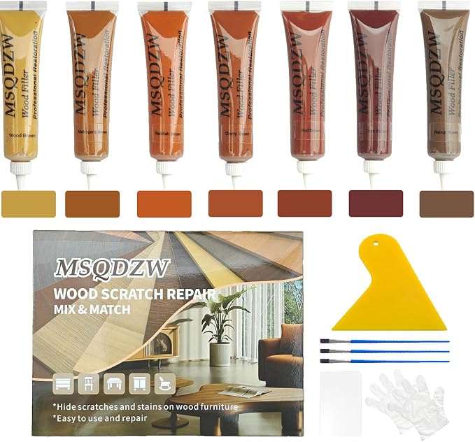 Wood Repair Kit, Wood Scratch Repair, Floor Discoloration Stain Paint by Unknown