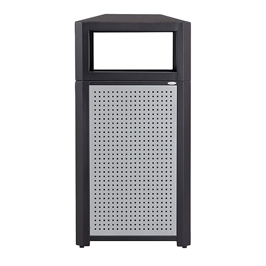 Safco Evos Steel Trash Can, 38 Gallons, Indoor and Outdoor Use, Commercial - Image 2