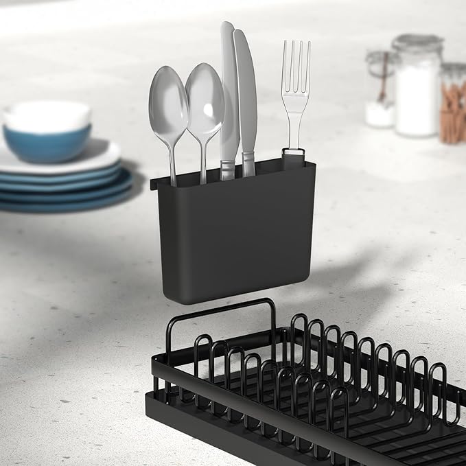 Small Dish Drying Rack, Compact Sink Dish Drainer Plate Rack Organizer - Image 5