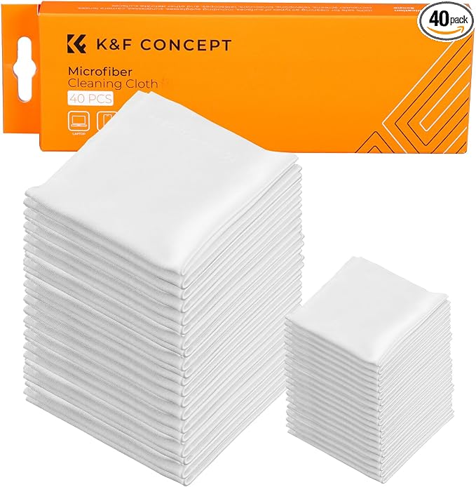 K&F CONCEPT 40 Pack Microfiber Cleaning Cloths by KFCONCEPT