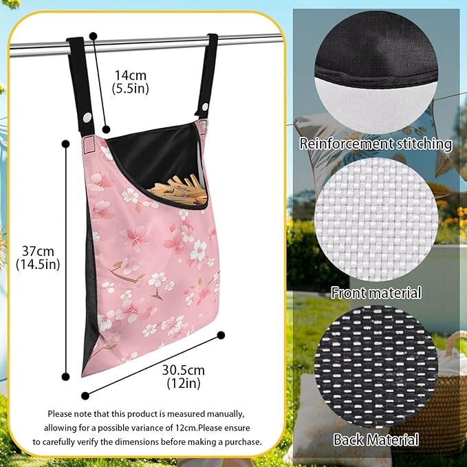 Clothespin Bag, Hanging Laundry Bag, Clothes Lines - Image 6