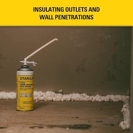 Stanley F993 Expanding Foam Sealant Spray – Gaps & Cracks Filler, PestBlocker - Image 7