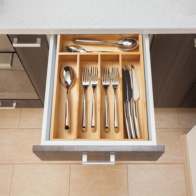Umilife Kitchen Drawer Organizer, 10 Inch Silverware Utensil Tray Holder - Image 6
