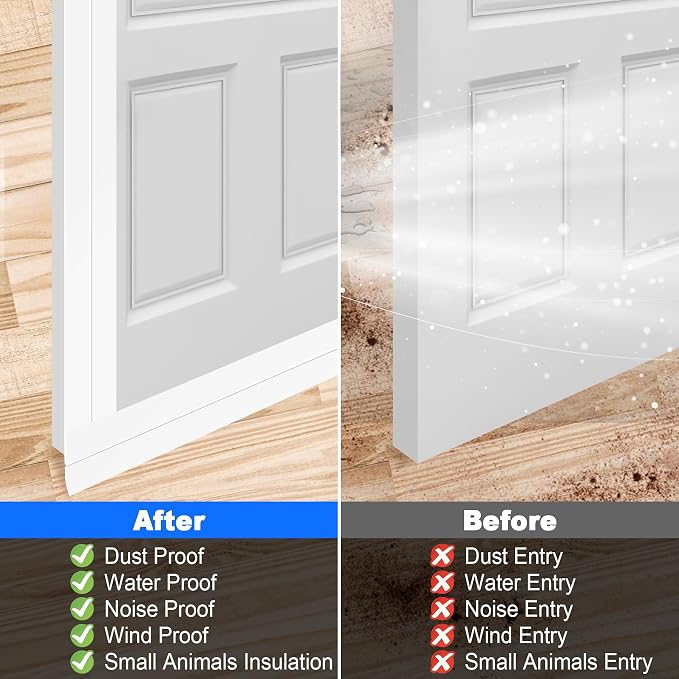 ToLanbbt Weather Stripping Silicone Door Seal Strip 2 in x 10 ft Door Draft - Image 4