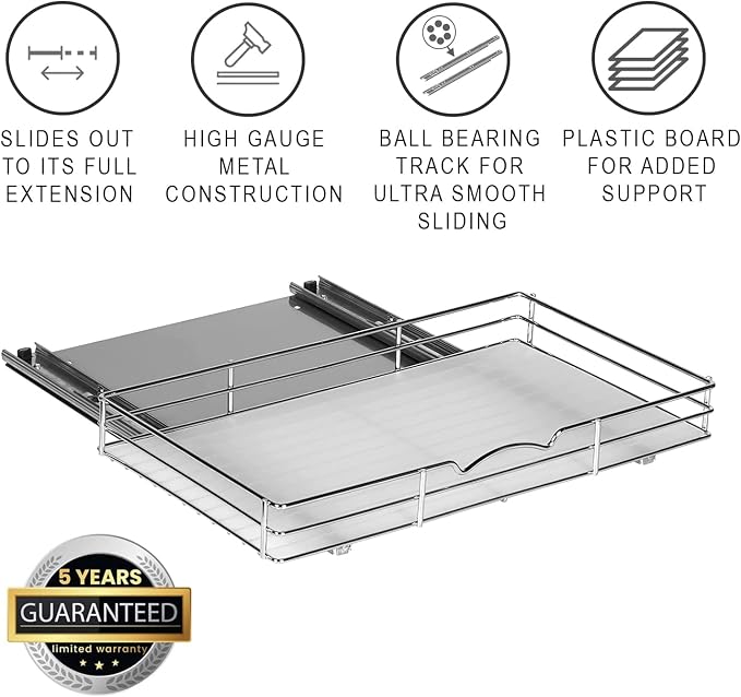Pull Out Cabinet Organizer for Spices, Cans - Image 2
