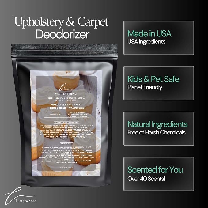 Vanilla Cream Carpet Freshener Powder Refill 36 oz | Powerful Odor Eliminator - Image 5