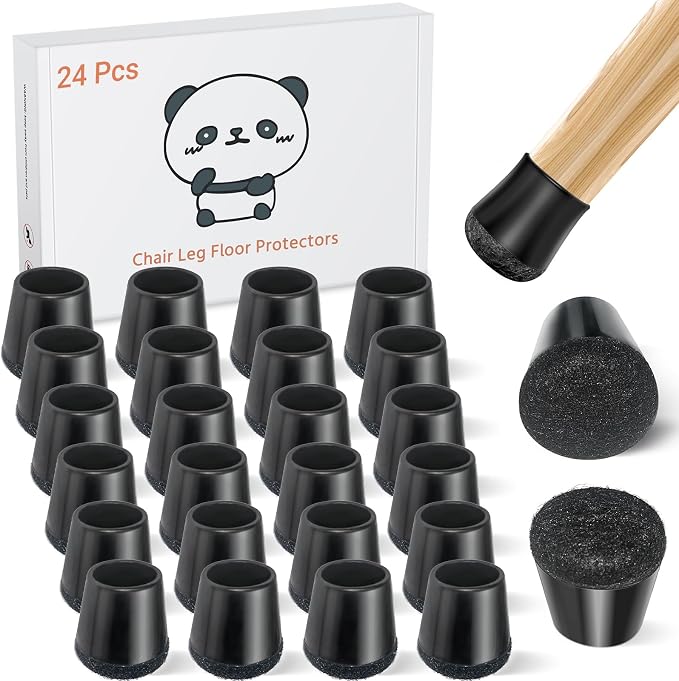 Meldel 24 PCS Silicone Chair Leg Floor Protectors Extra Small Rubber Felt by Meldel