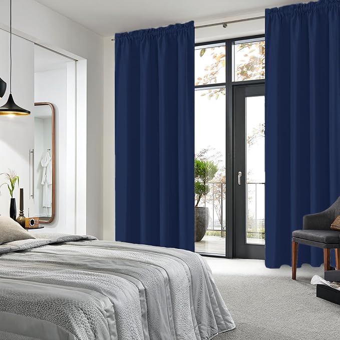 DWCN Navy Blue Blackout Curtains - Image 7