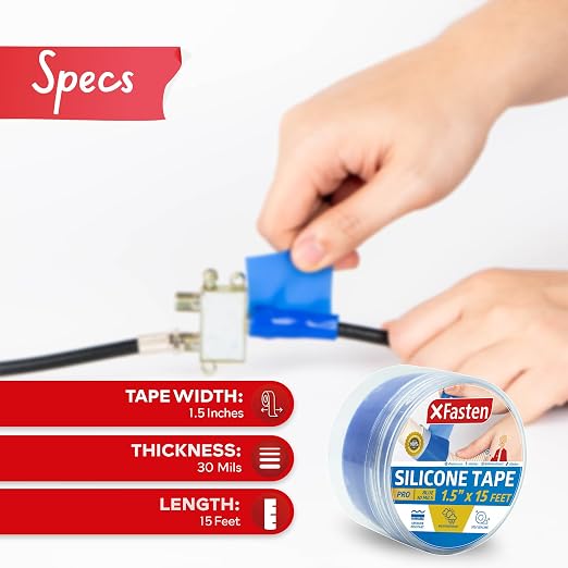 XFasten Self-fusing Silicone Tape Pro, 1.5-Inch x 15-Feet, 30 mils Extreme - Image 2