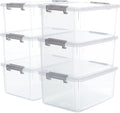Citylife 6 Packs 17 QT Plastic Storage Bins by CitylifeHomeOrganization