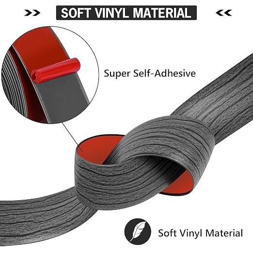 20Ft Floor Transition Strip Self Adhesive Vinyl Cover Floor Strip Flat Divider - Image 3