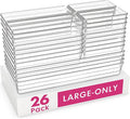 Criusia 26 Pack Large Clear Plastic Drawer Organizer Bins -5 Size Heavy Duty by Criusia